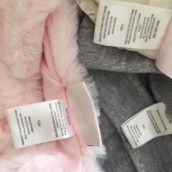 Little Lass Baby 3 pc faux fur and lace set 12m - Picture 8 of 8